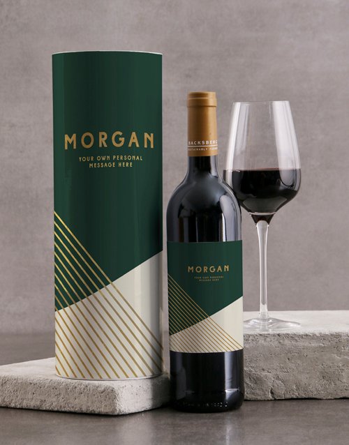 fathers-day Personalised Modern Green Wine And Tube Gift