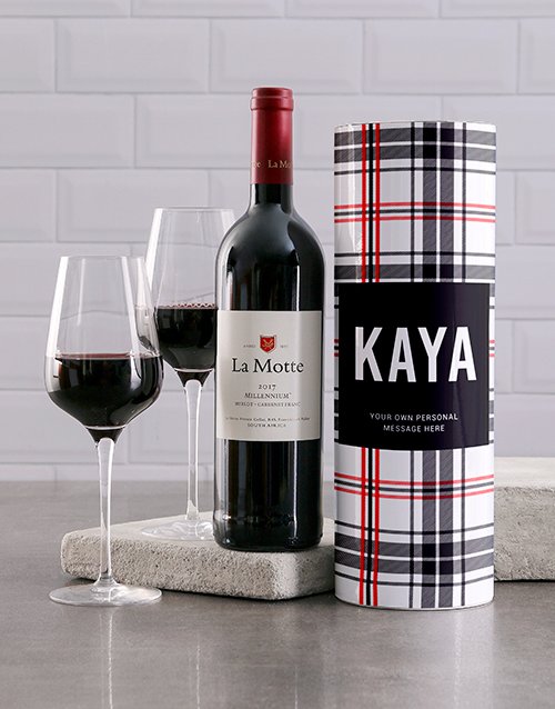 fathers-day Personalised Tartan Wine Tube