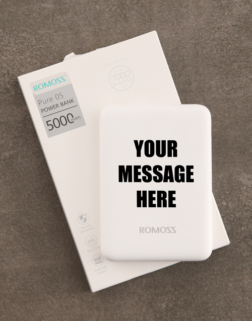 fathers-day Personalised Message Romoss Power Bank