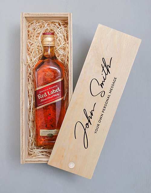 fathers-day Personalised Monogram Johnnie Walker Crate