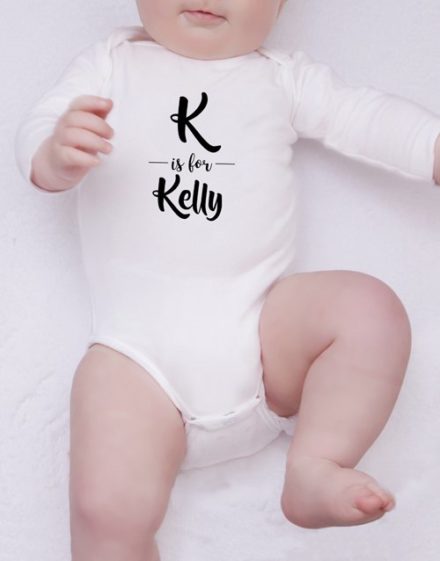 baby Personalised Initial and Name Onesie