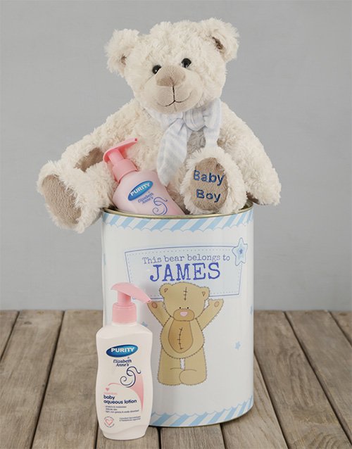 baby Personalised Baby Boy Tin