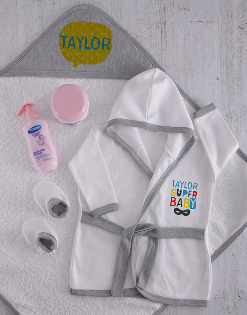 baby Personalised Super Baby Spoil Set