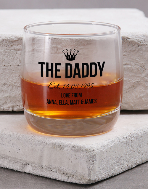 fathers-day Personalised The Daddy Whiskey Glass