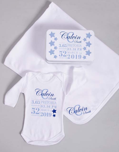 baby Personalised Baby Boy Birth Gift