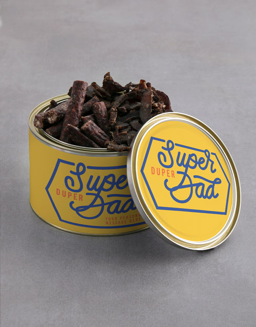 fathers-day Personalised Super Duper Dad Tin With Chocs