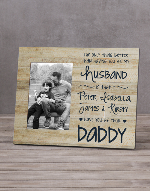 fathers-day Personalised Husband Daddy Photo Frame