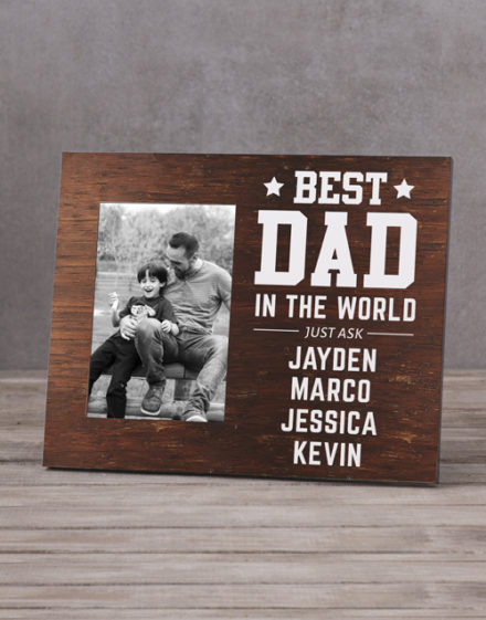 fathers-day Personalised Best Dad In The World Photo Frame