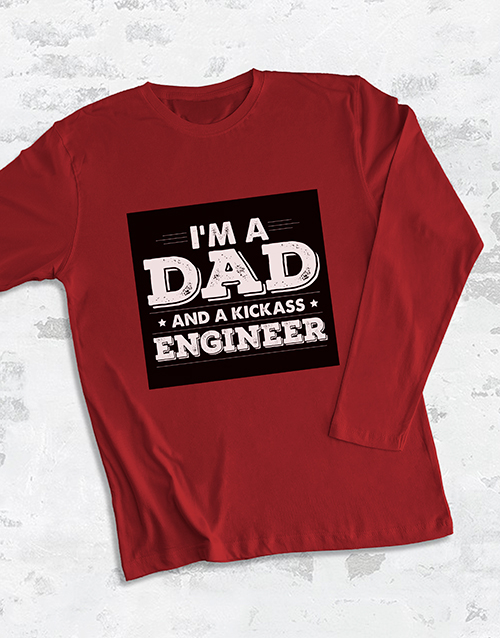 fathers-day Personalised Dad and Kickass Long Sleeve T Shirt