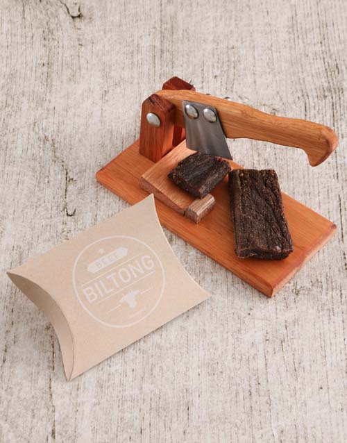 fathers-day Small Biltong Cutter with Biltong Gift