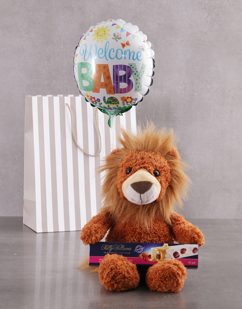 baby Lion And Balloon Gift Set