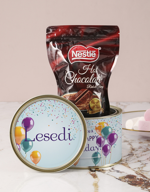 birthday Personalised Birthday Wishes Hot Choc Tin