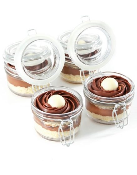 birthday Dark Lindt Chocolate Mousse Cupcakes in a Jar