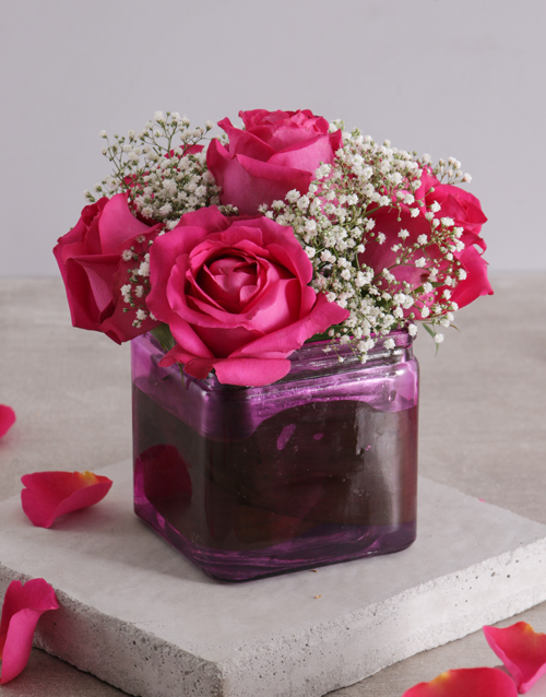 Pink Lady Rose Vase