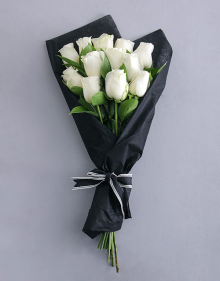 roses Pure White Rose Bouquet