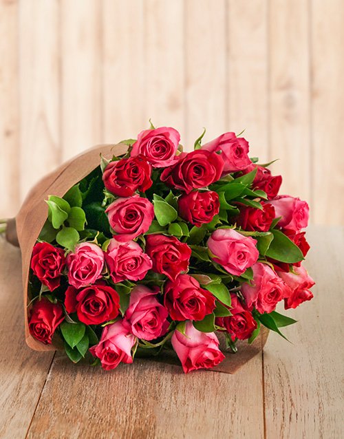 roses Red and Cerise Rose Bouquet