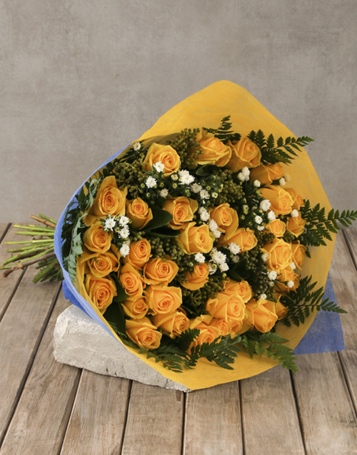 roses Regal Yellow Rose Bouquet Gift