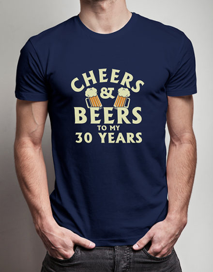 birthday Personalised Cheers and Beers T Shirt