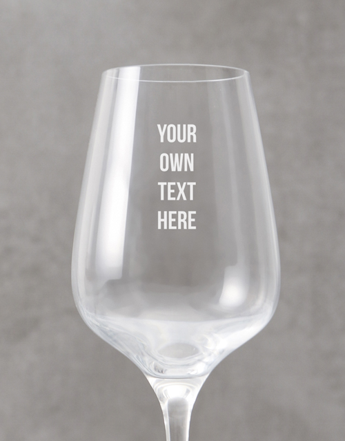 birthday Personalised Bold Message Wine Glass