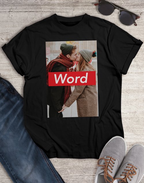 birthday Personalised Photo Word T Shirt
