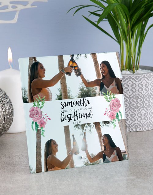 Personalised Best Friend Glass Tile
