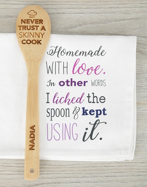 Personalised Skinny Chef Spoon Personalised Skinny Chef Spoon