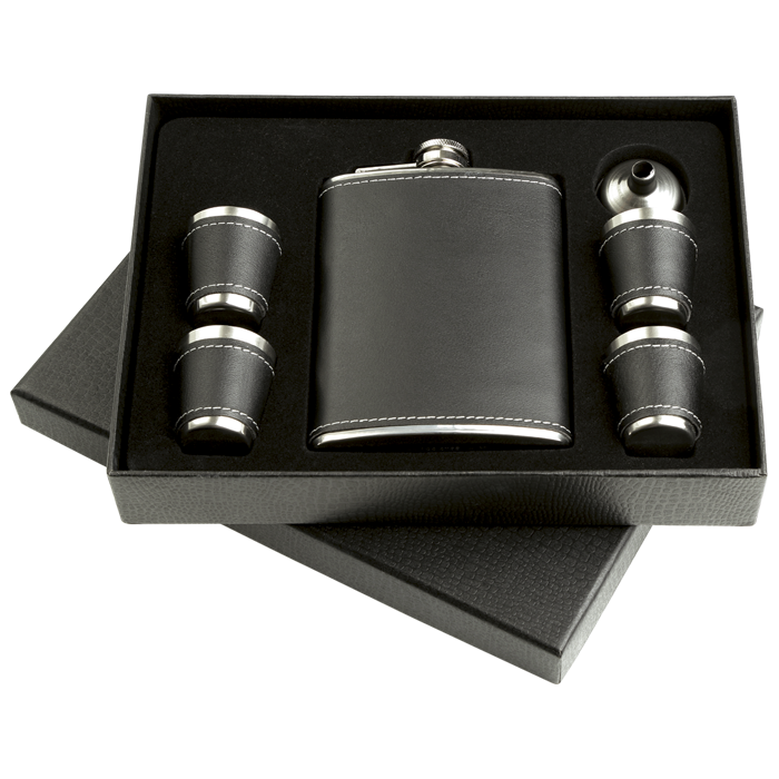 Stainless Steel Hip Flask Gift Set (265ml)