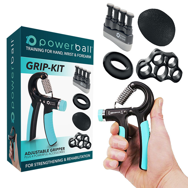 Powerball Grip Kit 5pc Arm Strength Set (Black)