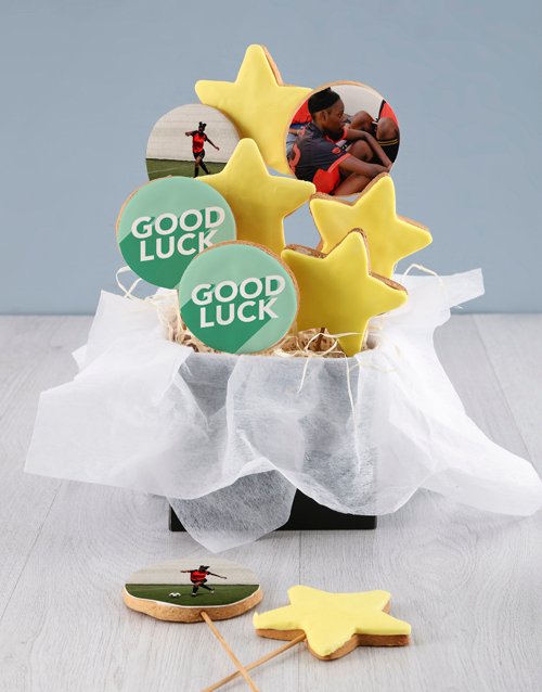 Personalised Good Luck Cookie Bouquet