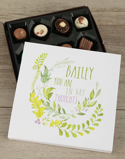 Personalised Good Luck Choc Tray