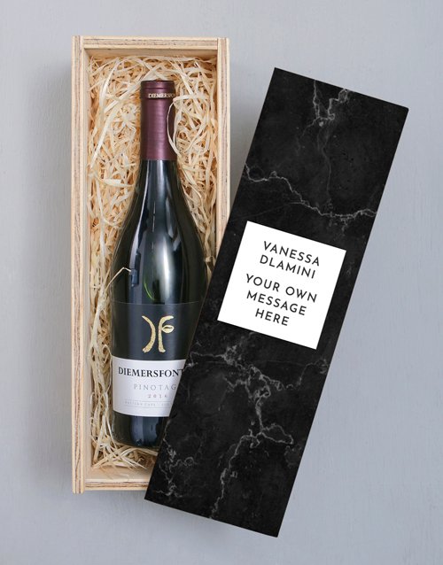 Personalised Marble Wine Single Crate