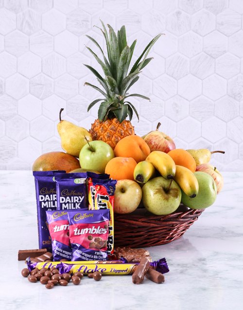 Fresh Fruit and Sweet Treats Basket