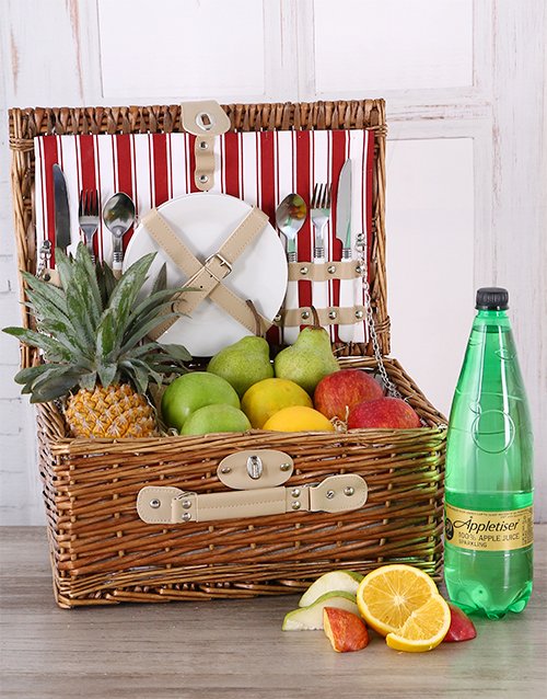 Fruit and Appletiser Picnic Basket
