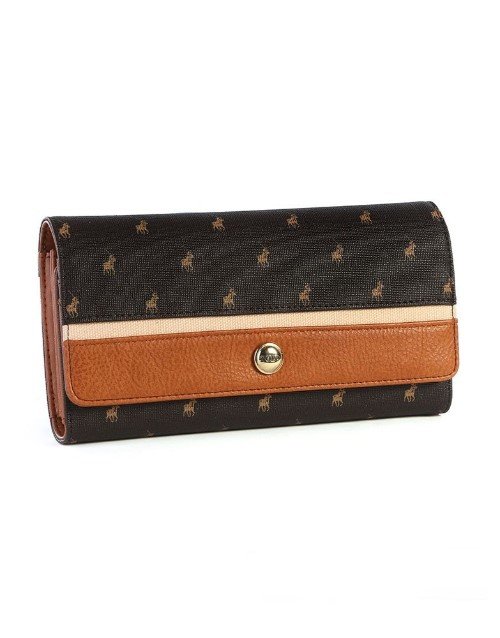 Polo Heritage Trifold Purse Brown