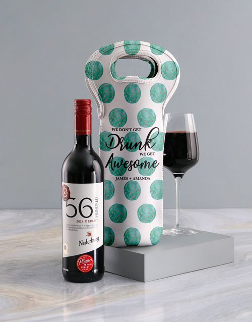 Personalised Awesome Couple Wine Carrier