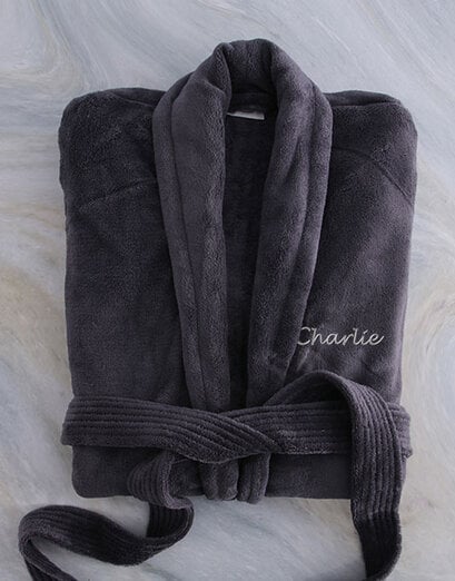 Personalised Snuggly Charcoal Gown