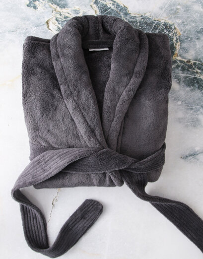 Personalised Charcoal Gown and Mens Pamper Set