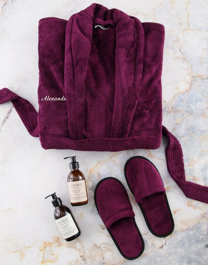Personalised Purple Gown and Rooibos Bath Set