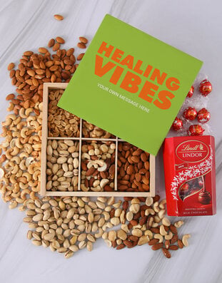 Personalised Healing Vibes Get Well Nut Tray