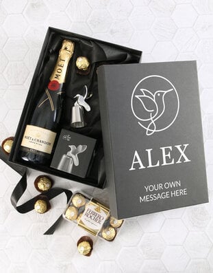 Personalised Hummingbird Bubbly Gift Box