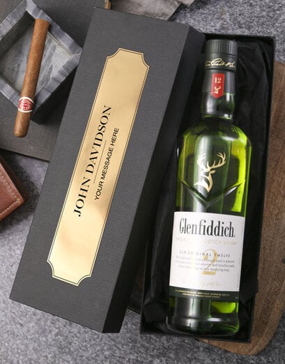 Personalised Glenfiddich Plaque Gift Box