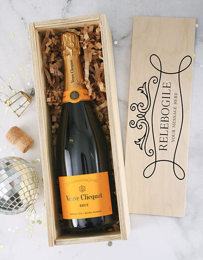 Personalised Vintage Veuve Bubbly Crate
