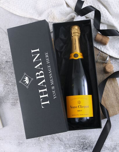 Personalised Veuve Yellow Label Gift Box