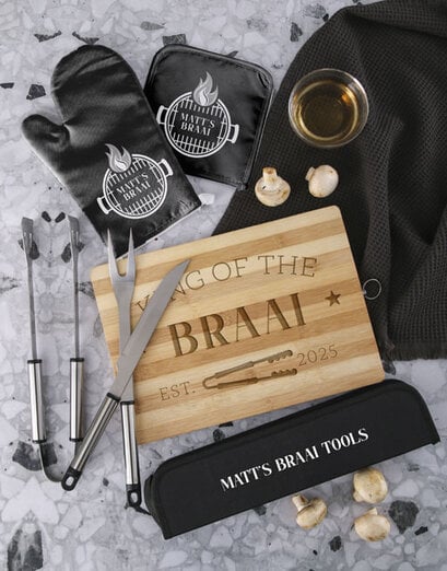 Personalised King Of The Braai Gift Set — Father's Day braai gift South Africa