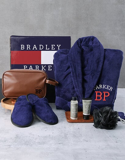 Personalised Laid Back Navy Gown Set