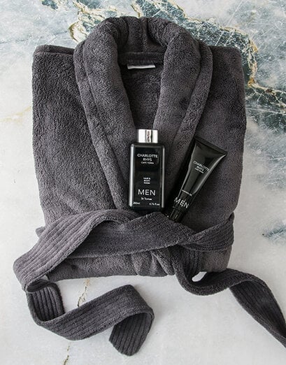 Grey Gown And Charlotte Rhys Mens Bath Set