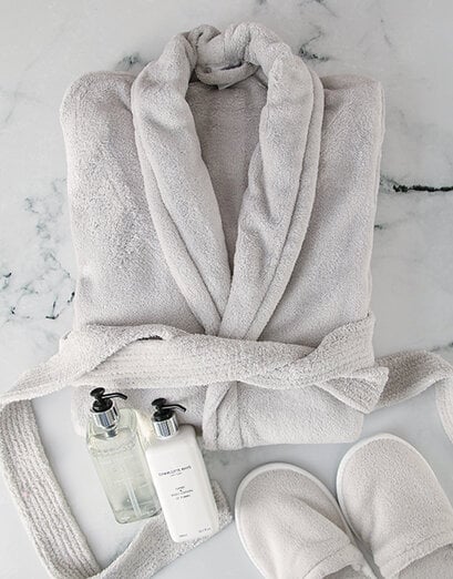 Light Grey Gown And Charlotte Rhys Bath Set