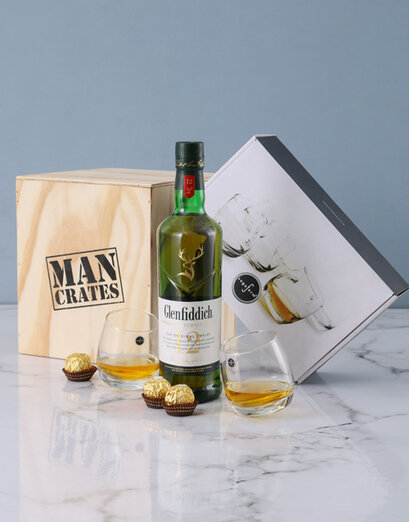 Smooth Glenfiddich Man Crate — Father's Day premium whisky gift SA