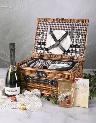Luxe Beige Serenity Picnic Basket — gourmet SA gift hamper