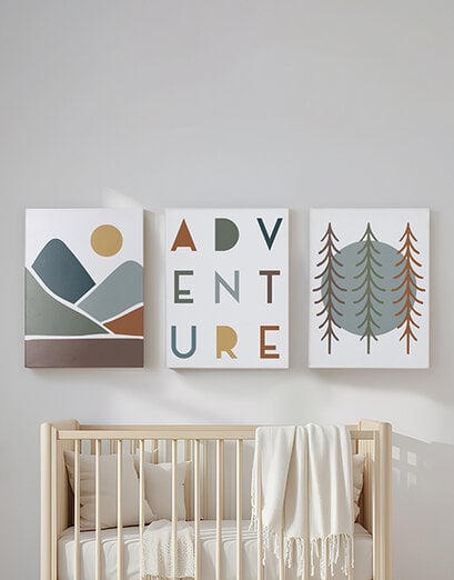 Forest Theme Baby Nursery Wall Art